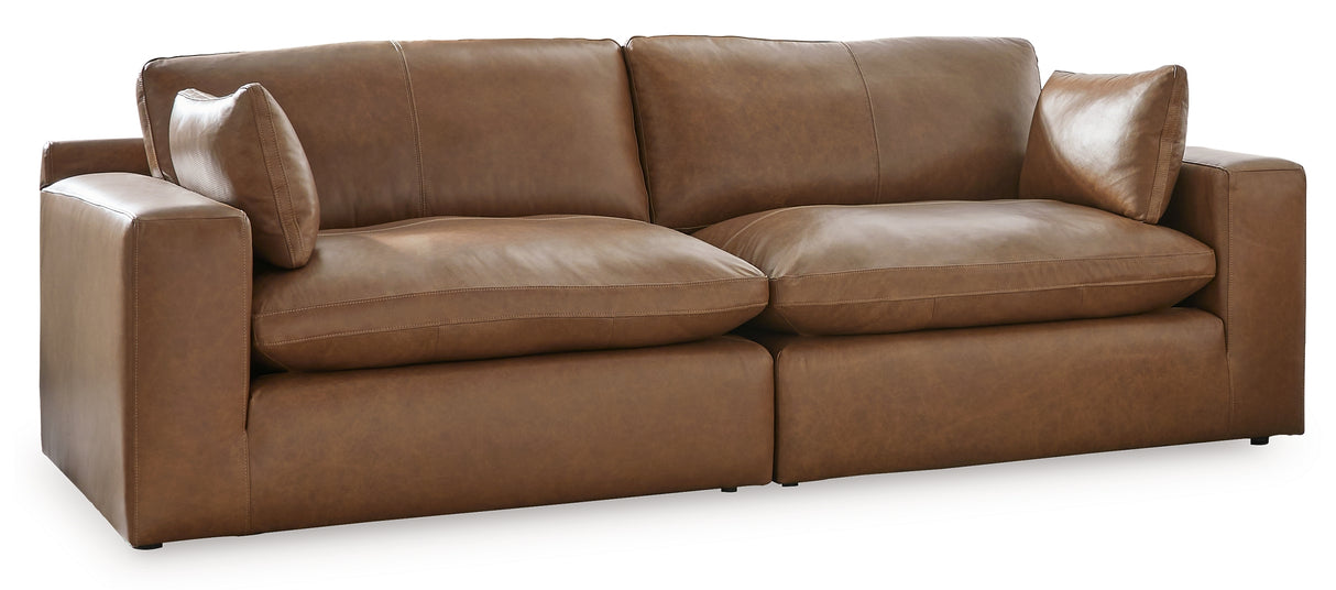 Emilia Sofa and Loveseat in Caramel from Ashley Furniture - Luna Furniture