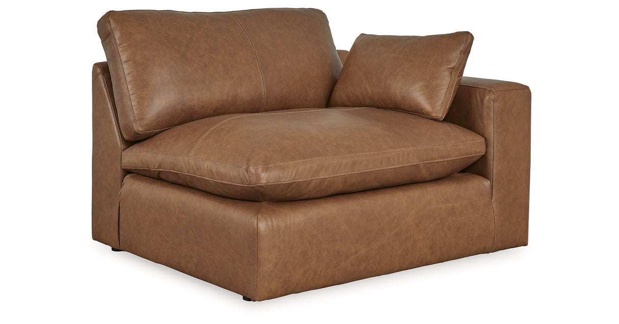 Emilia Caramel Right-Arm Facing Corner Chair from Ashley - Luna Furniture