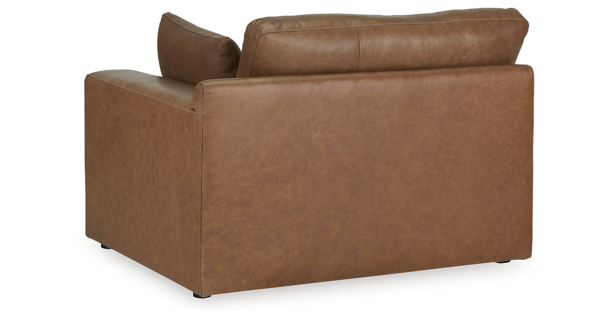 Emilia Caramel Right-Arm Facing Corner Chair from Ashley - Luna Furniture