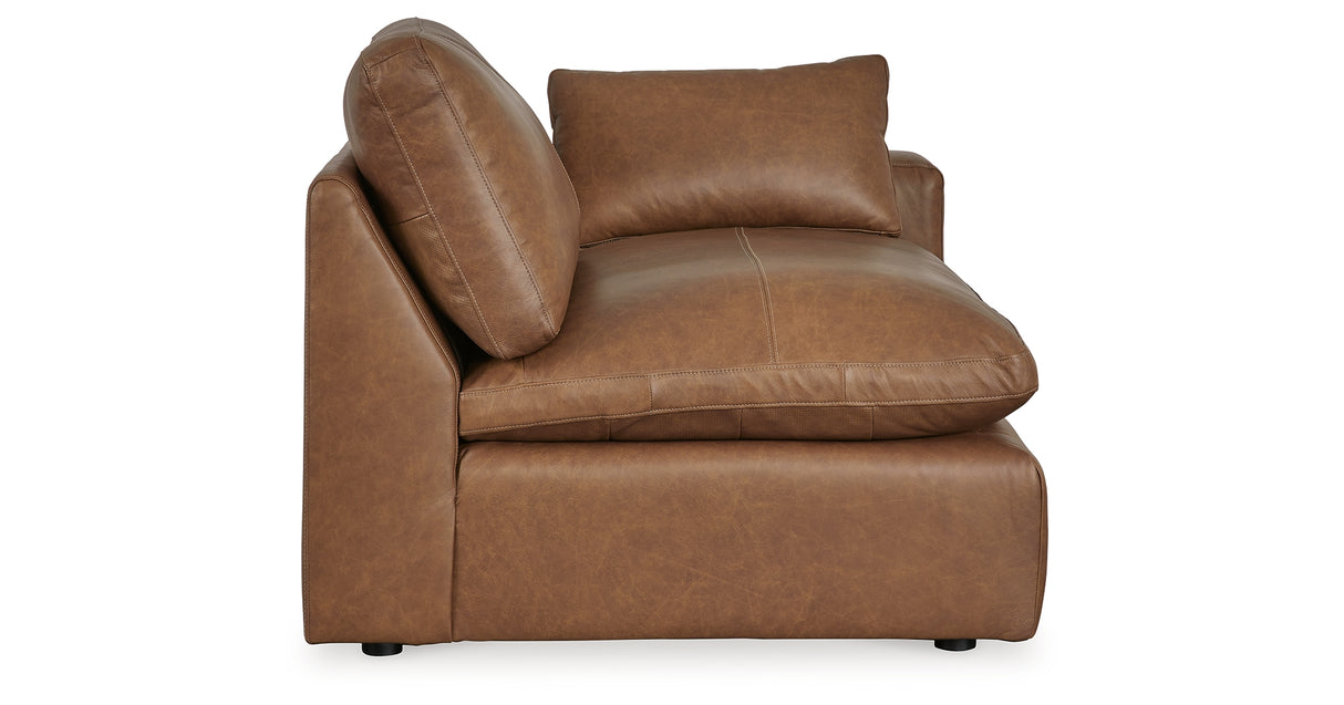 Emilia Caramel Right-Arm Facing Corner Chair from Ashley - Luna Furniture