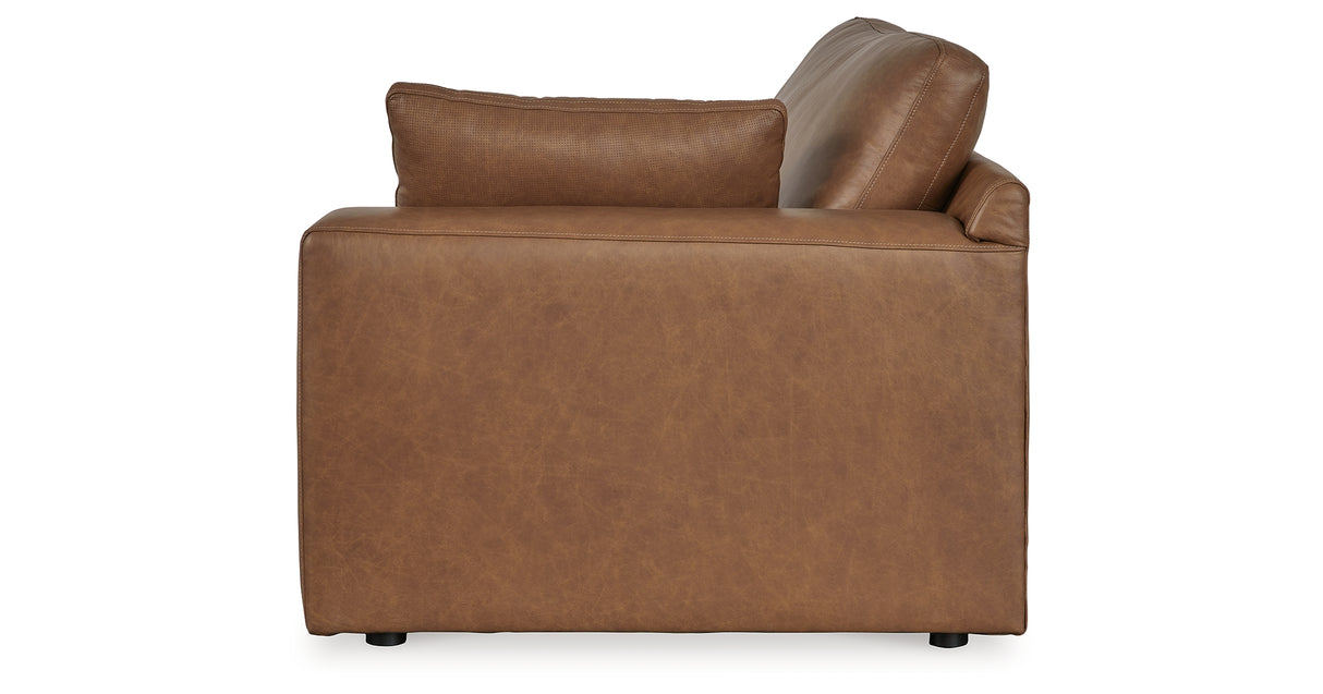 Emilia Caramel Right-Arm Facing Corner Chair from Ashley - Luna Furniture