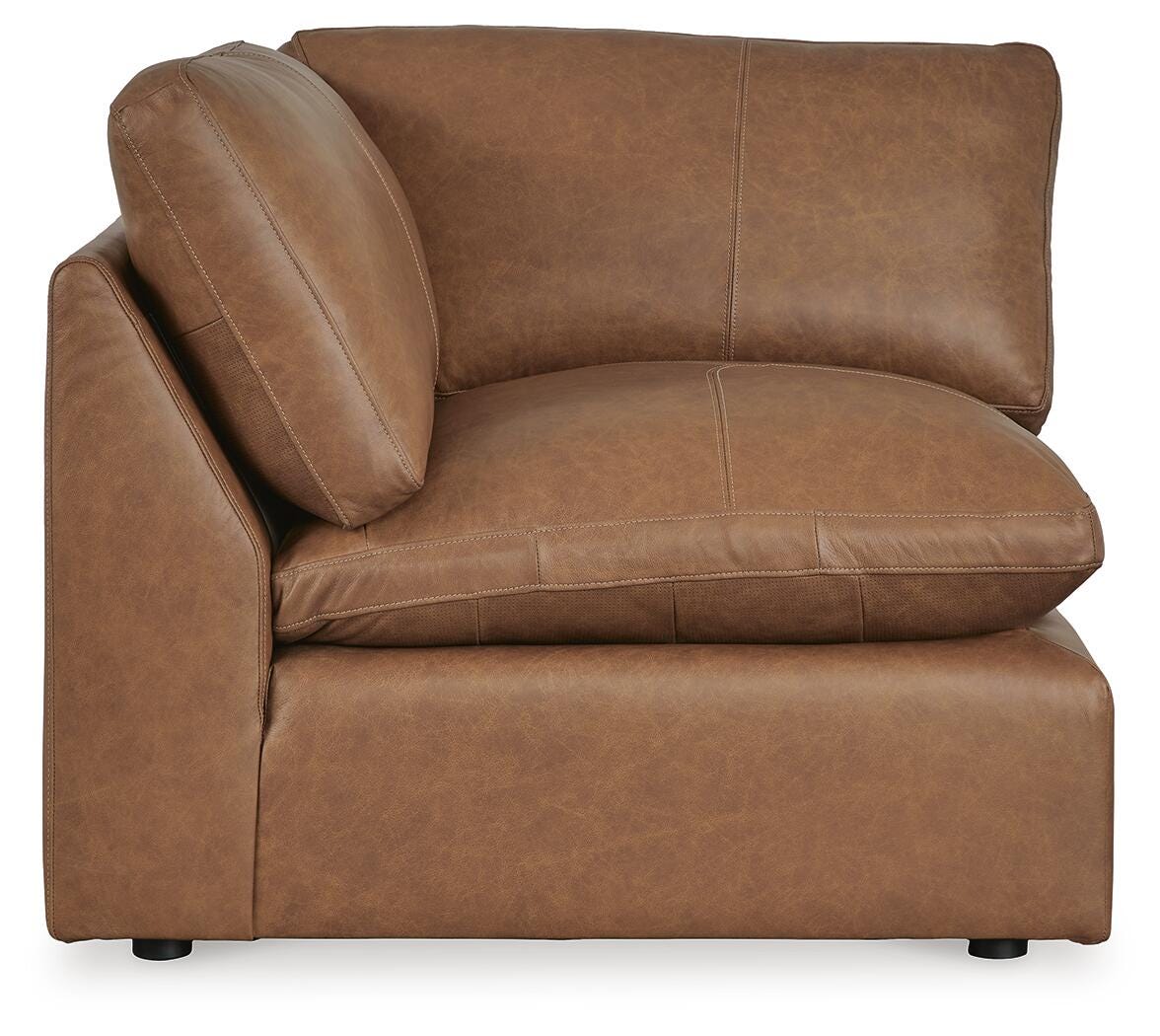 Emilia Caramel 5-Piece Sectional and Ottoman from Ashley - Luna Furniture