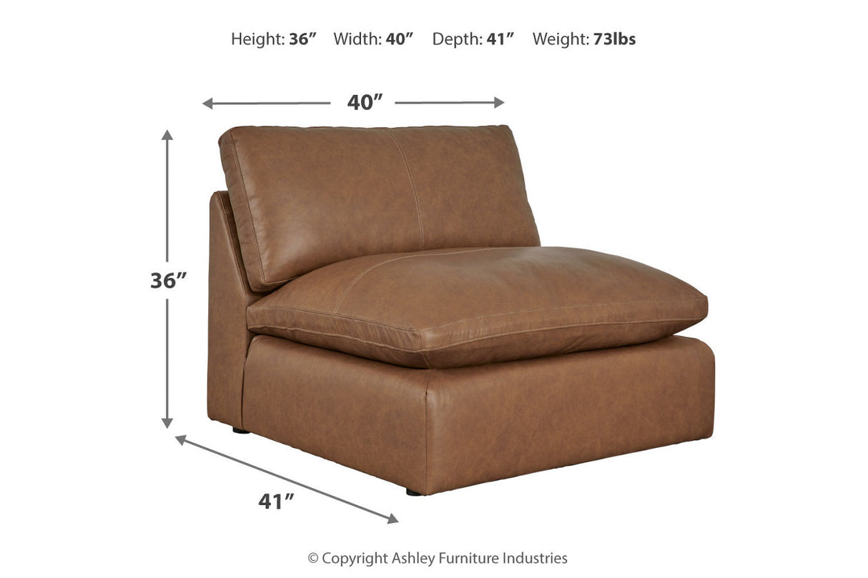 Emilia Caramel 5-Piece Sectional and Ottoman from Ashley - Luna Furniture