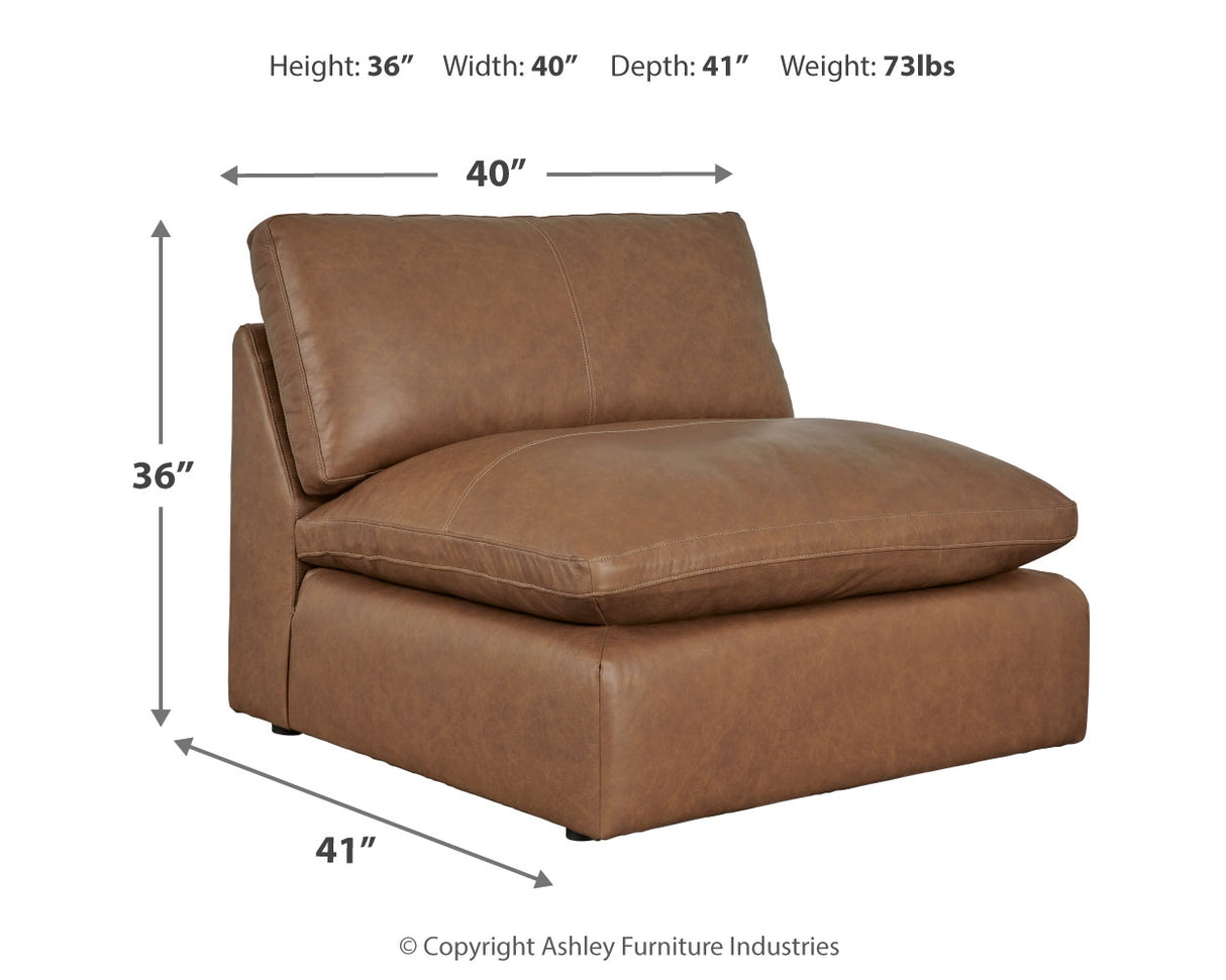 Emilia Caramel 5-Piece Sectional and Ottoman from Ashley - Luna Furniture
