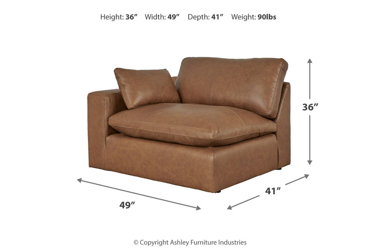 Emilia Caramel 5-Piece Sectional and Ottoman from Ashley - Luna Furniture