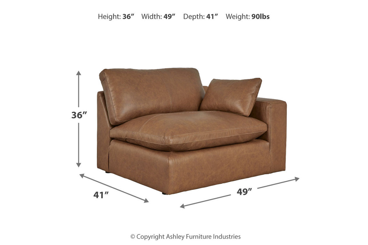 Emilia Caramel 5-Piece Sectional and Ottoman from Ashley - Luna Furniture