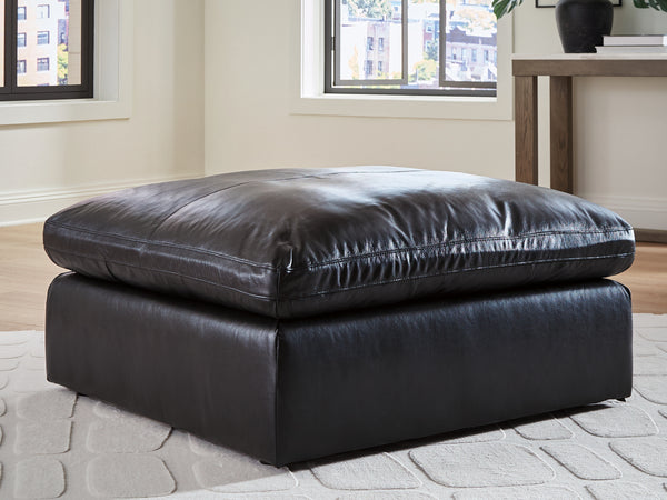 Emilia Black Oversized Accent Ottoman