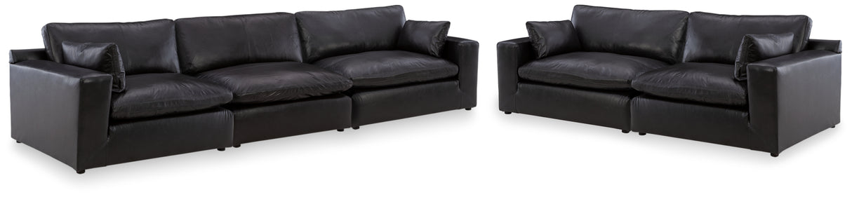 Emilia Sofa and Loveseat in Black from Ashley Furniture - Luna Furniture