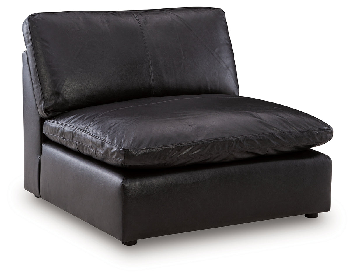 Emilia Black Armless Chair from Ashley Furniture - Luna Furniture