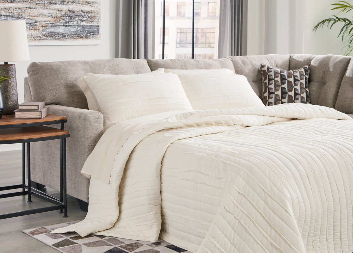 Mahoney Pebble 2-Piece RAF Chaise Sleeper Sectional from Ashley - Luna Furniture