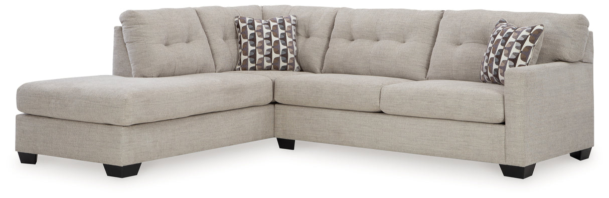 Mahoney Pebble 2-Piece LAF Chaise Sleeper Sectional from Ashley - Luna Furniture