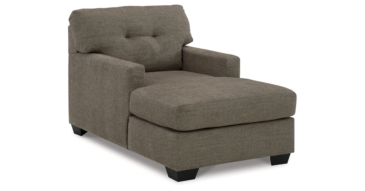 Mahoney Chocolate Full Sofa Sleeper and Chaise from Ashley Furniture - Luna Furniture