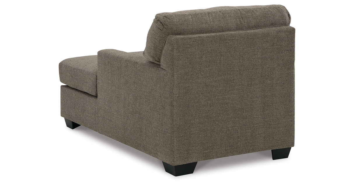 Mahoney Chocolate Full Sofa Sleeper and Chaise from Ashley Furniture - Luna Furniture