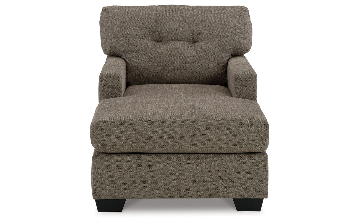 Mahoney Chocolate Chaise from Ashley - Luna Furniture