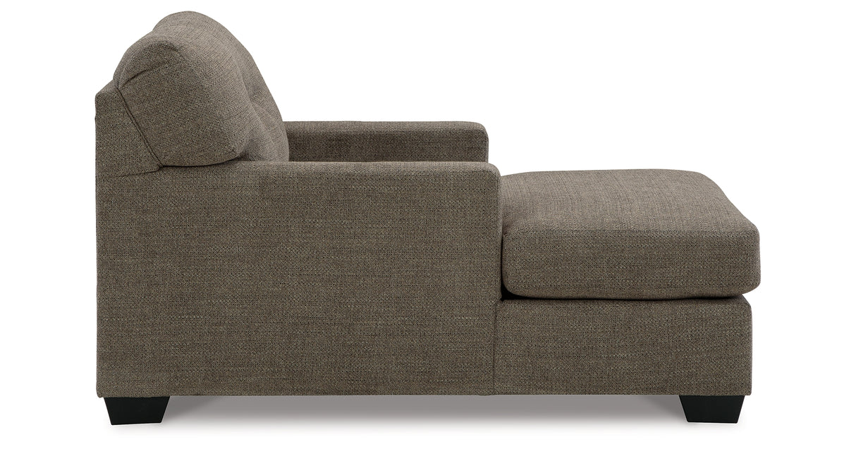 Mahoney Chocolate Chaise from Ashley - Luna Furniture