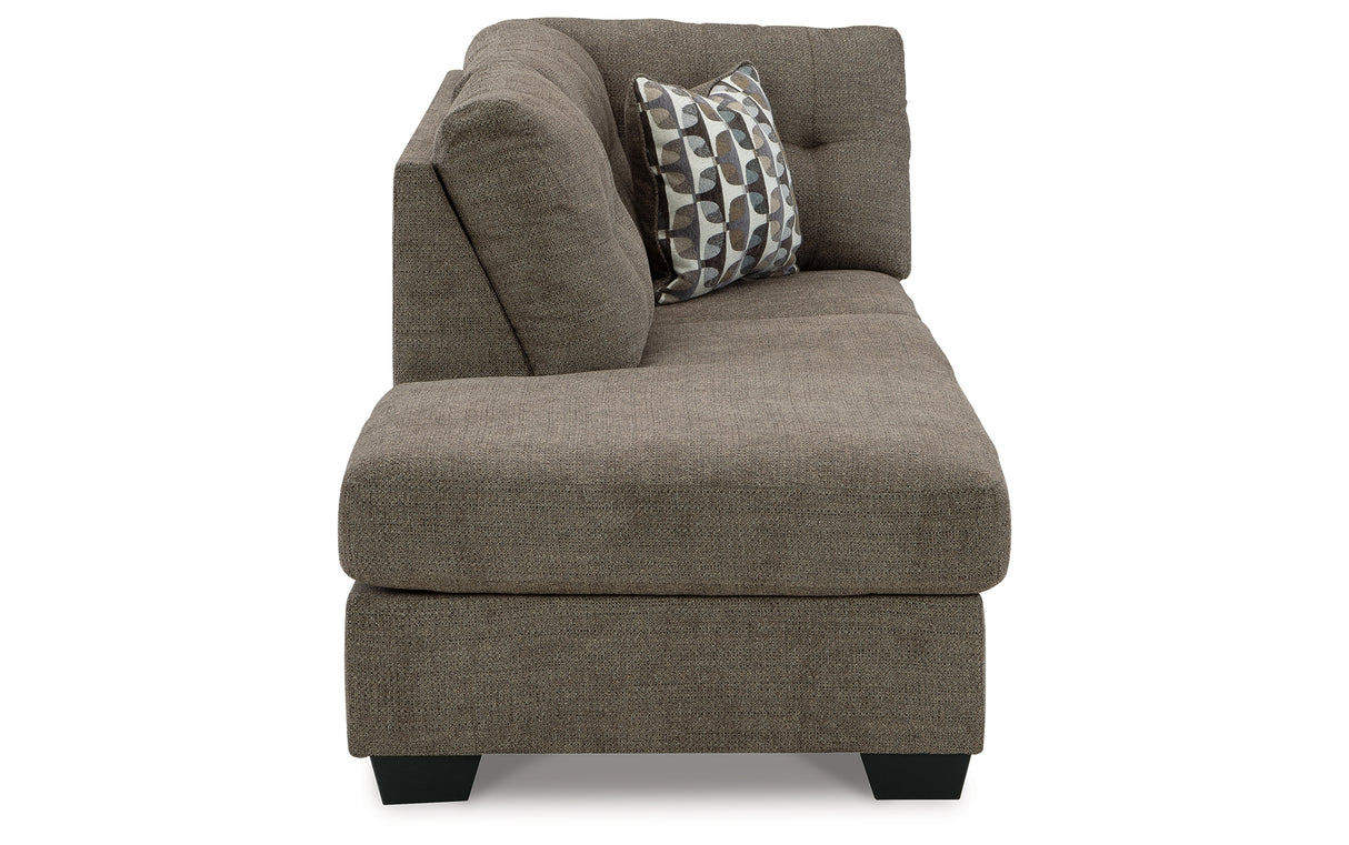 Mahoney Chocolate Left-Arm Facing Corner Chaise from Ashley Furniture - Luna Furniture