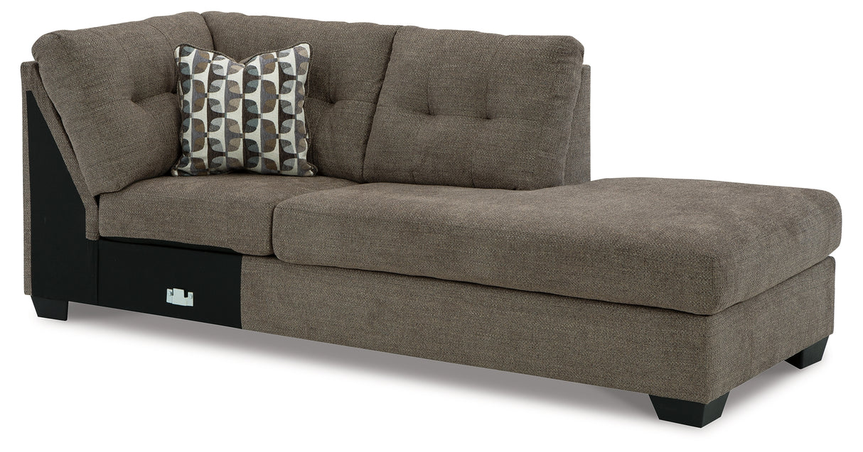Mahoney Gray 2-Piece Sleeper Sectional and Ottoman from Ashley Furniture - Luna Furniture