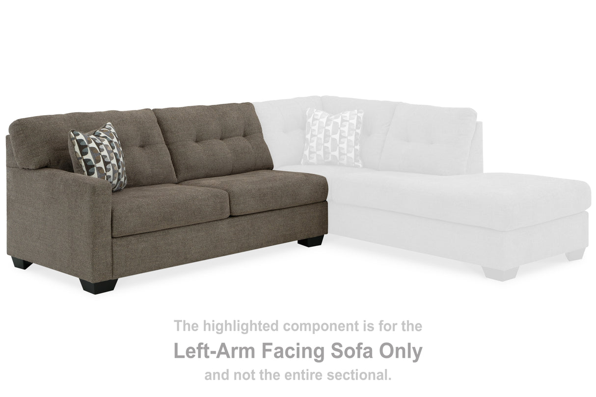 Mahoney Chocolate Left-Arm Facing Sofa from Ashley - Luna Furniture