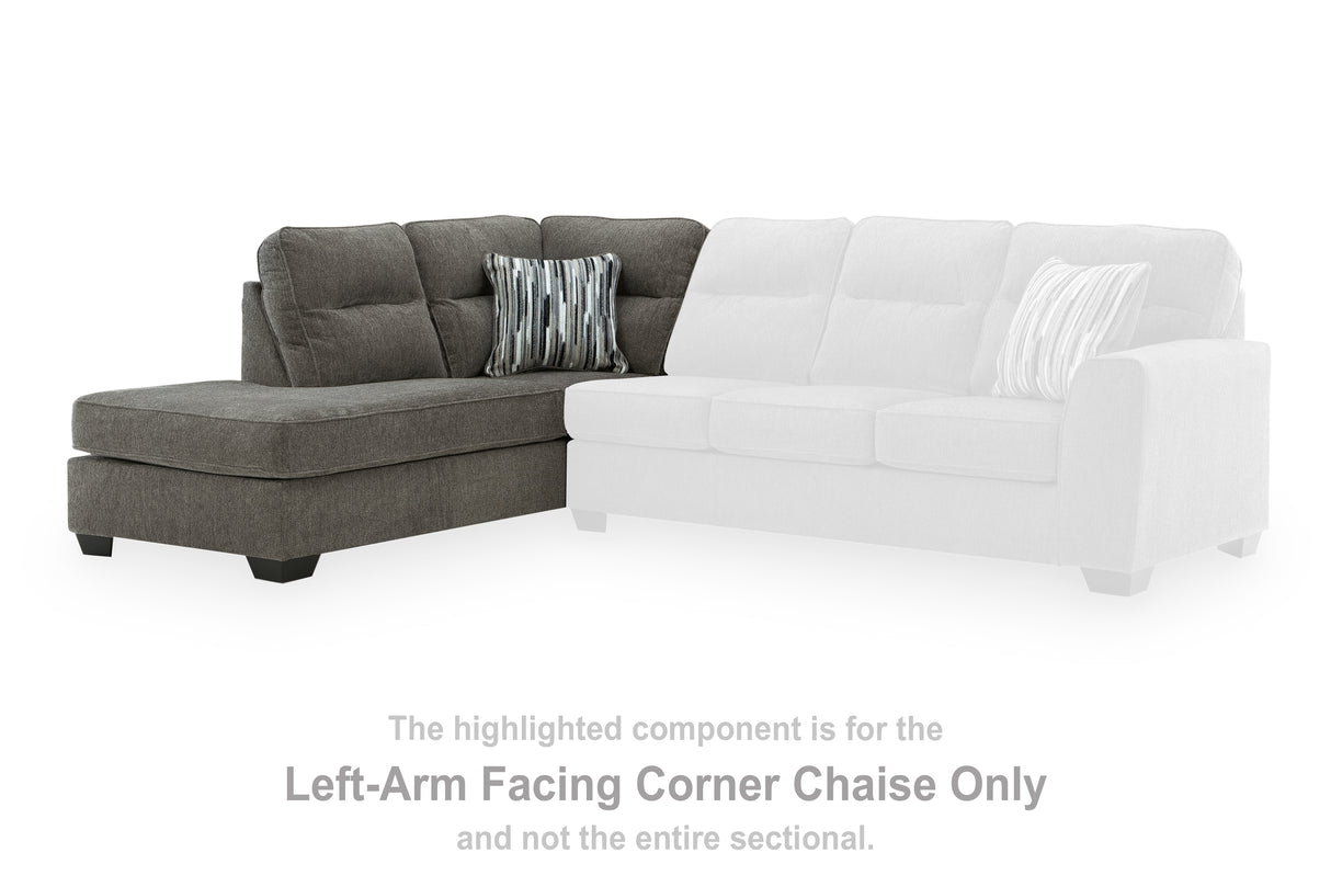Olten Graphite Left-Arm Facing Corner Chaise from Ashley - Luna Furniture