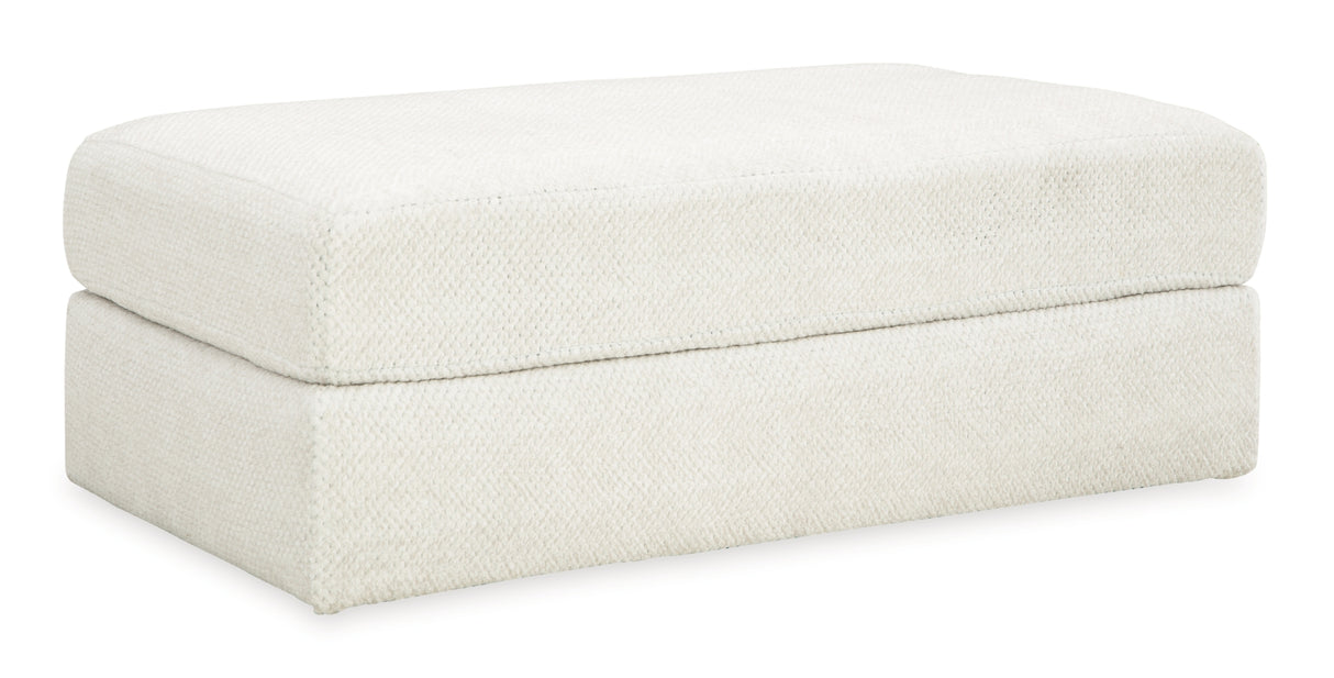 Karinne Chair and Ottoman in Linen from Ashley Furniture - Luna Furniture