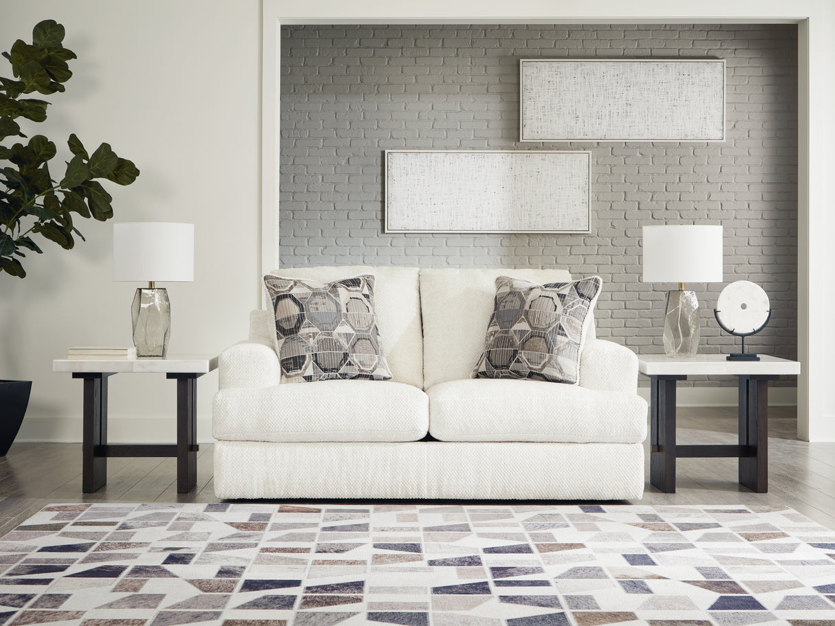 Karinne Linen Loveseat and Chair from Ashley Furniture - Luna Furniture
