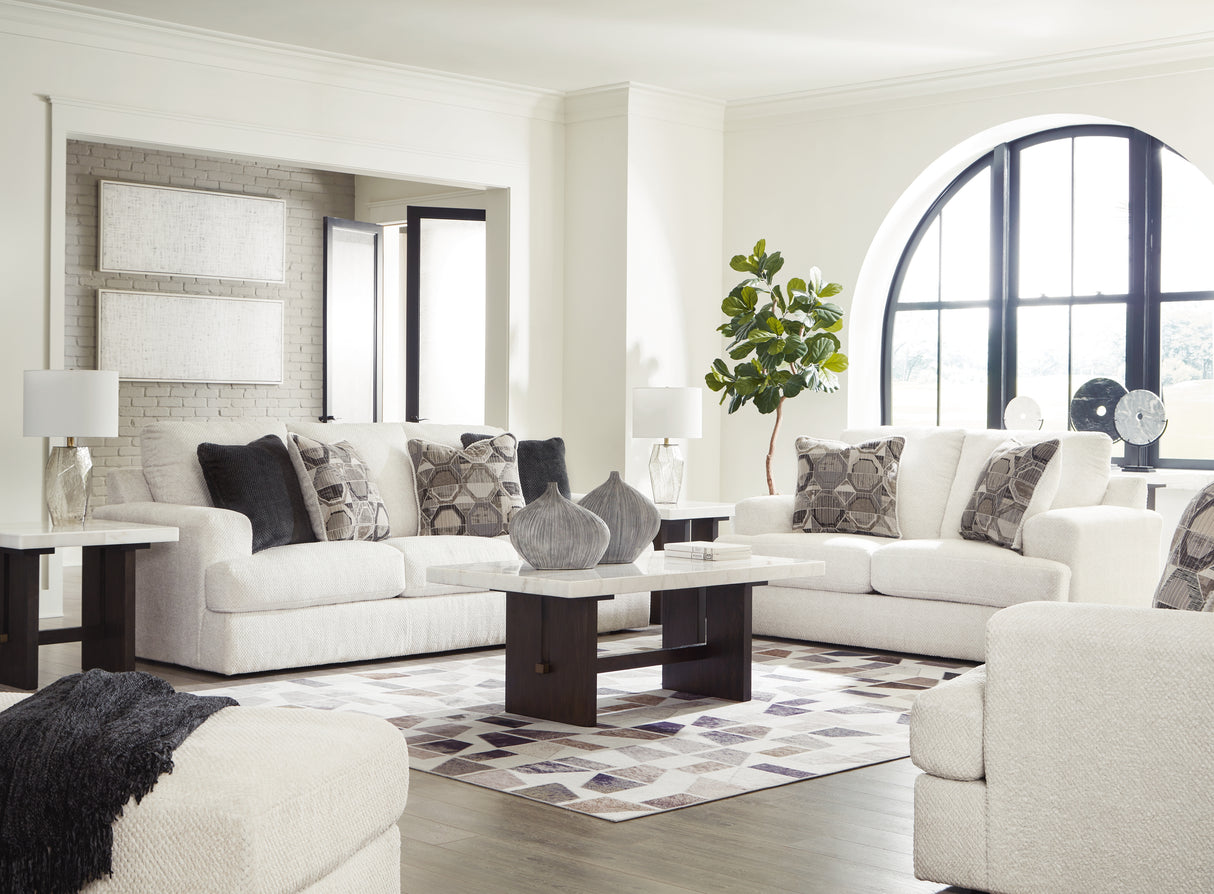 Karinne Linen Sofa, Loveseat, Oversized Chair and Ottoman from Ashley Furniture - Luna Furniture