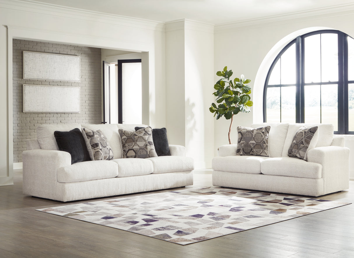 Karinne Linen Sofa, Loveseat, Oversized Chair and Ottoman from Ashley Furniture - Luna Furniture
