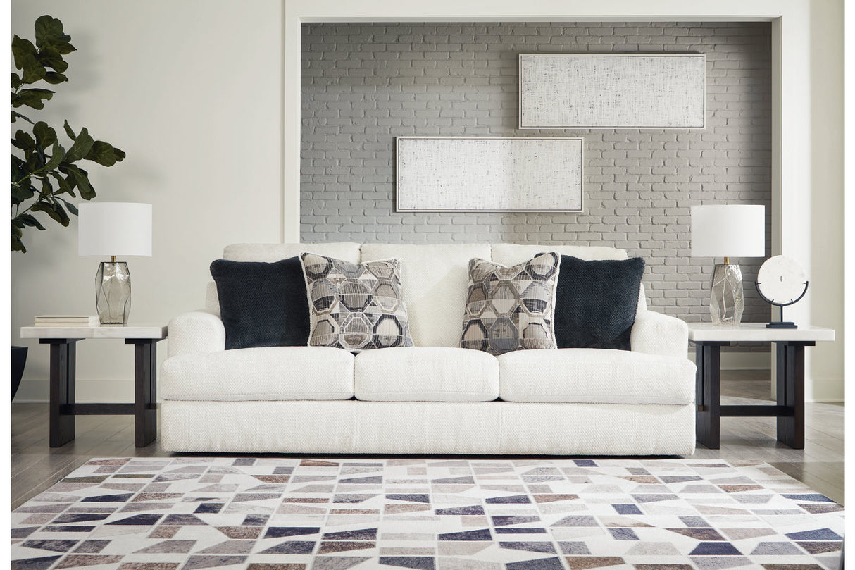 Karinne Linen Sofa, Loveseat, Oversized Chair and Ottoman from Ashley Furniture - Luna Furniture
