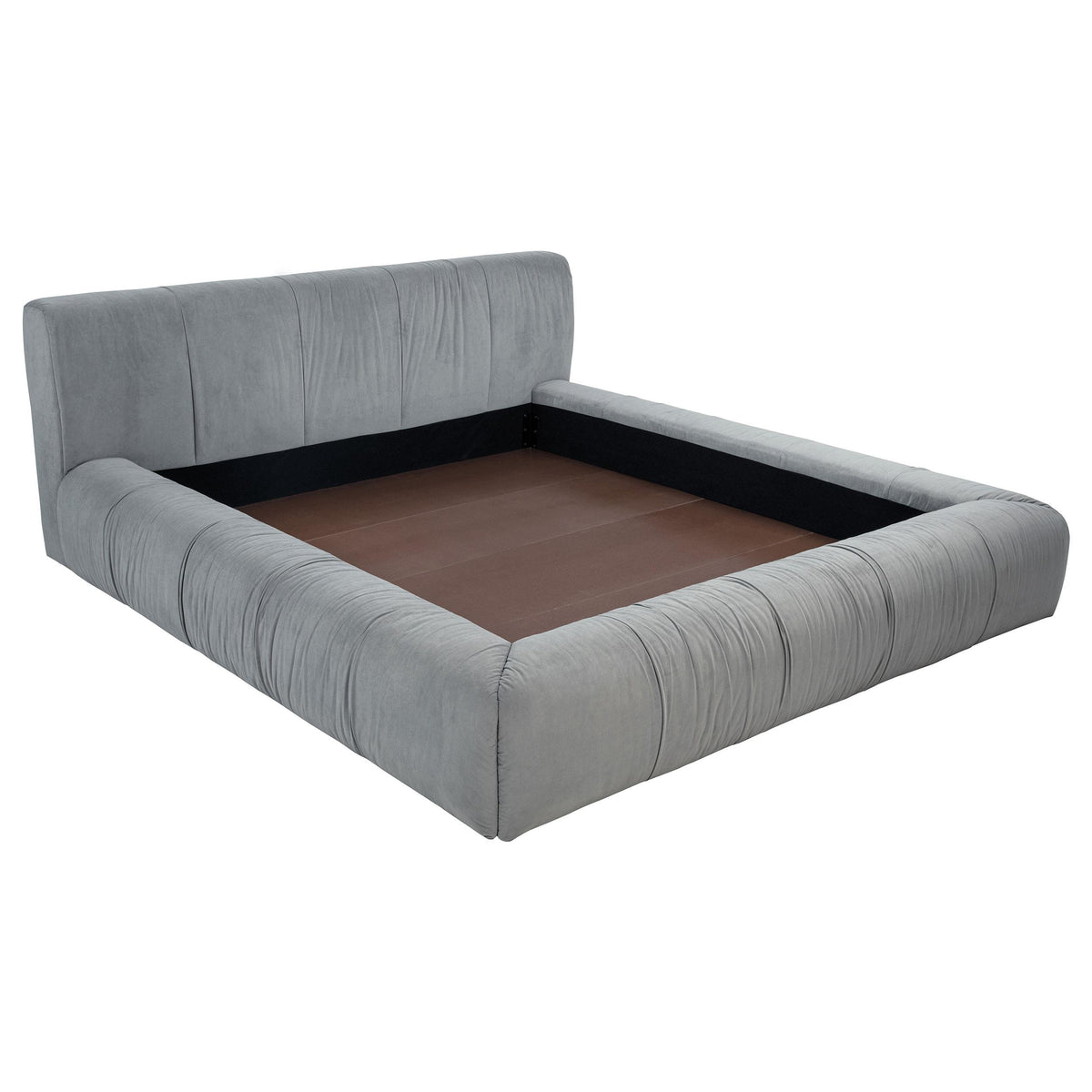 Wilshire Gray Upholstered Eastern King Platform Bed from Coaster - Luna Furniture