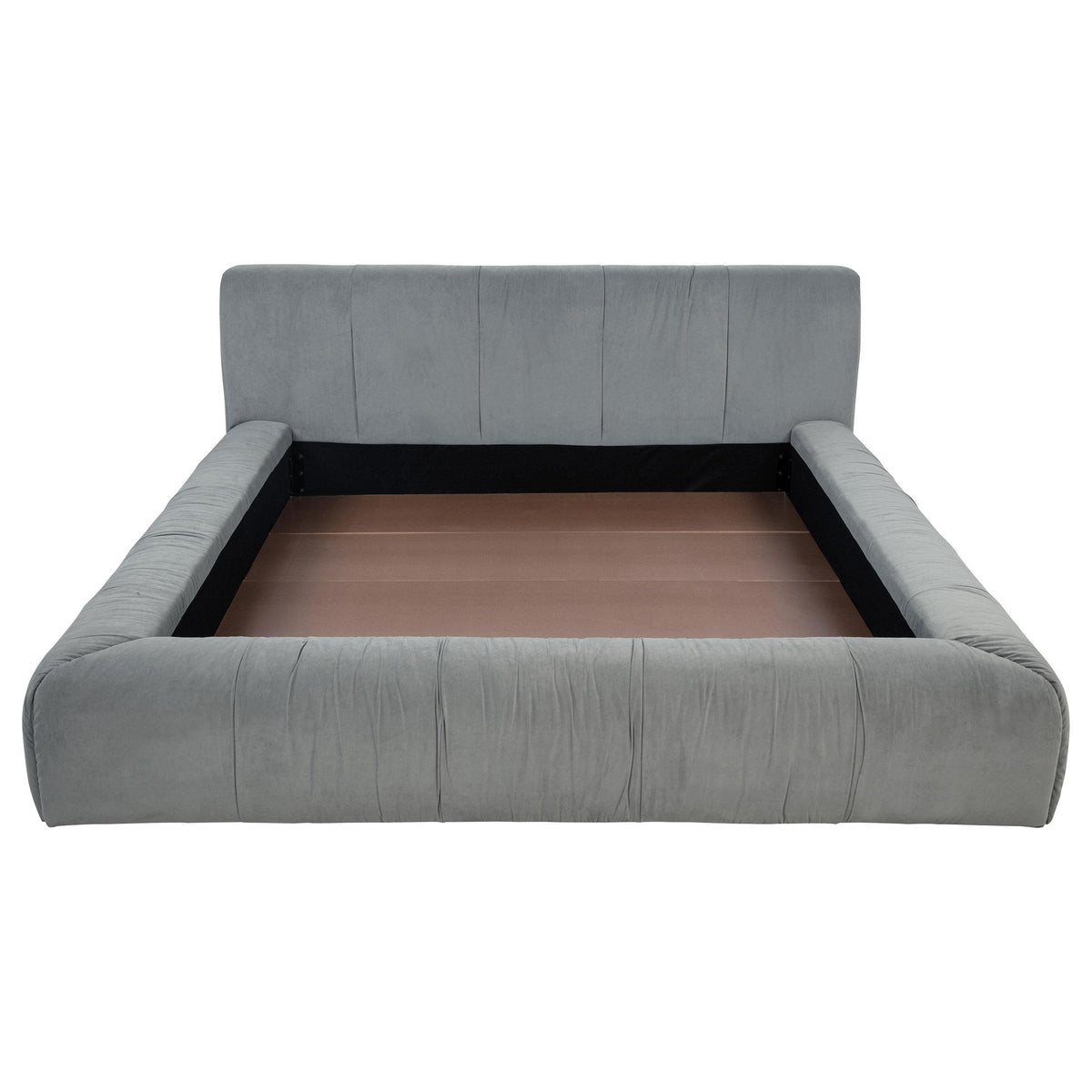 Wilshire Gray Upholstered Eastern King Platform Bed from Coaster - Luna Furniture