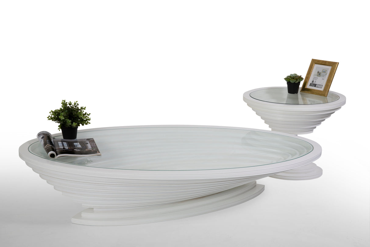 317 White End Table from Nova Furniture - Luna Furniture