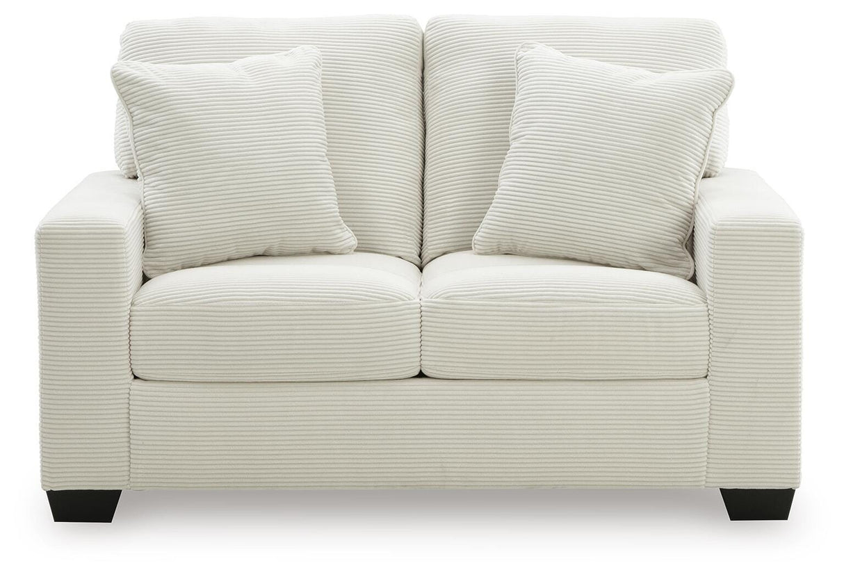 Greenbriar Smoke Loveseat and Sofa Chaise from Ashley - Luna Furniture