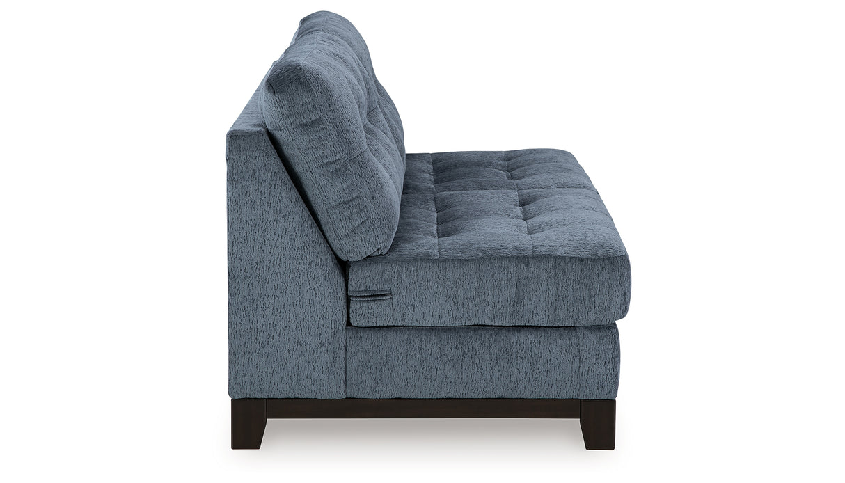 Maxon Place Navy Armless Loveseat from Ashley - Luna Furniture