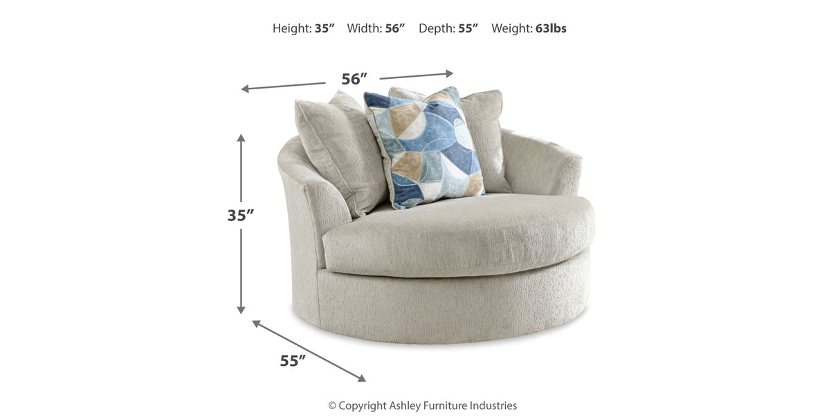 Maxon Place Chair and Ottoman in Stone from Ashley - Luna Furniture