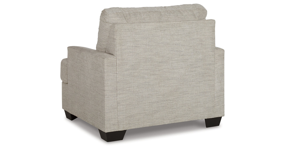 Vayda Chair and Ottoman in Pebble from Ashley - Luna Furniture