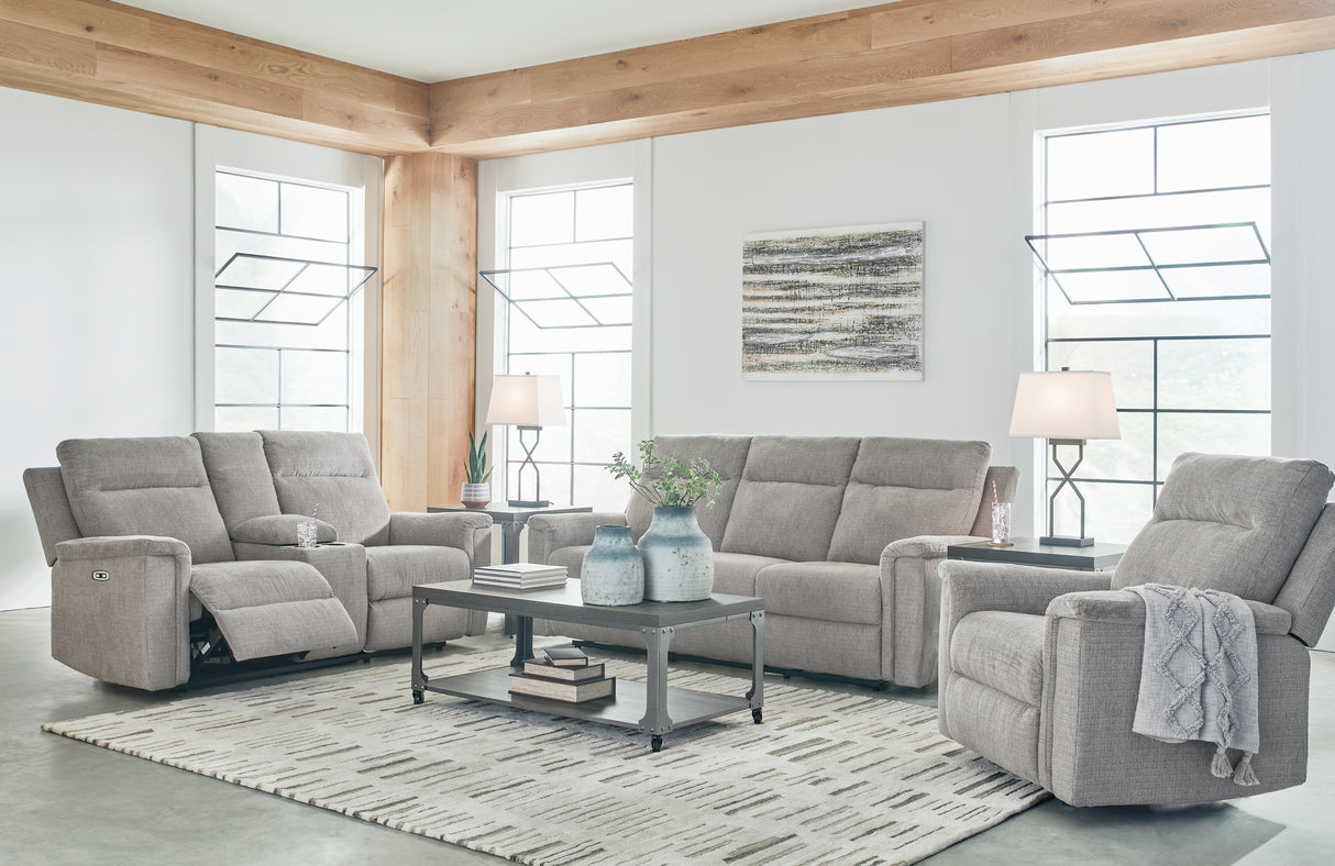 Barnsana Ash Power Reclining Sofa, Loveseat and Recliner from Ashley Furniture - Luna Furniture