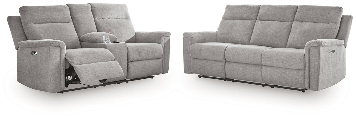Barnsana Ash Power Reclining Sofa and Loveseat from Ashley Furniture - Luna Furniture
