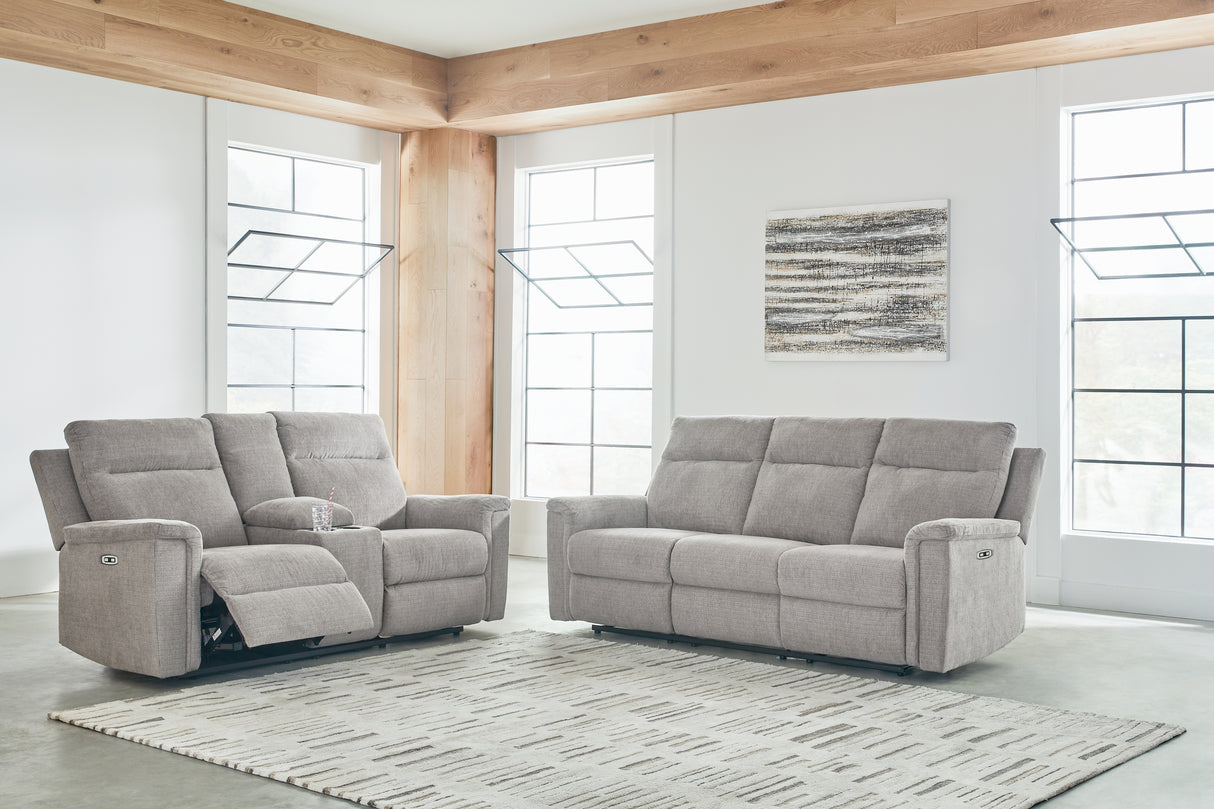Barnsana Ash Power Reclining Sofa and Loveseat from Ashley Furniture - Luna Furniture