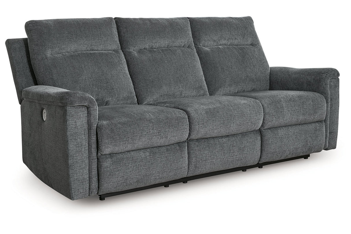 Barnsana Gravel Power Reclining Sofa, Loveseat and Recliner from Ashley - Luna Furniture
