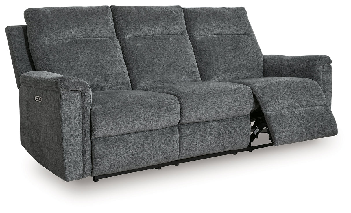 Barnsana Gravel Power Reclining Sofa, Loveseat and Recliner from Ashley - Luna Furniture