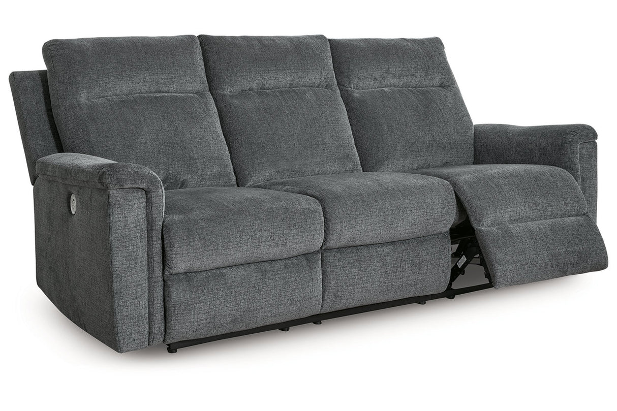 Barnsana Gravel Power Reclining Sofa, Loveseat and Recliner from Ashley - Luna Furniture