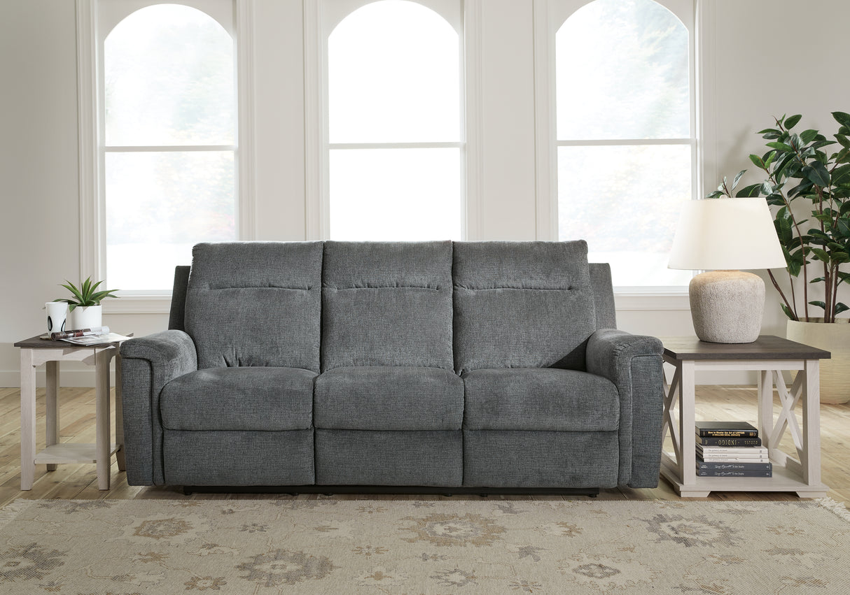 Barnsana Gravel Power Reclining Sofa, Loveseat and Recliner from Ashley Furniture - Luna Furniture