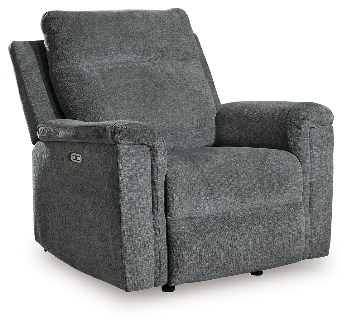 Barnsana Gravel Power Reclining Sofa, Loveseat and Recliner from Ashley - Luna Furniture