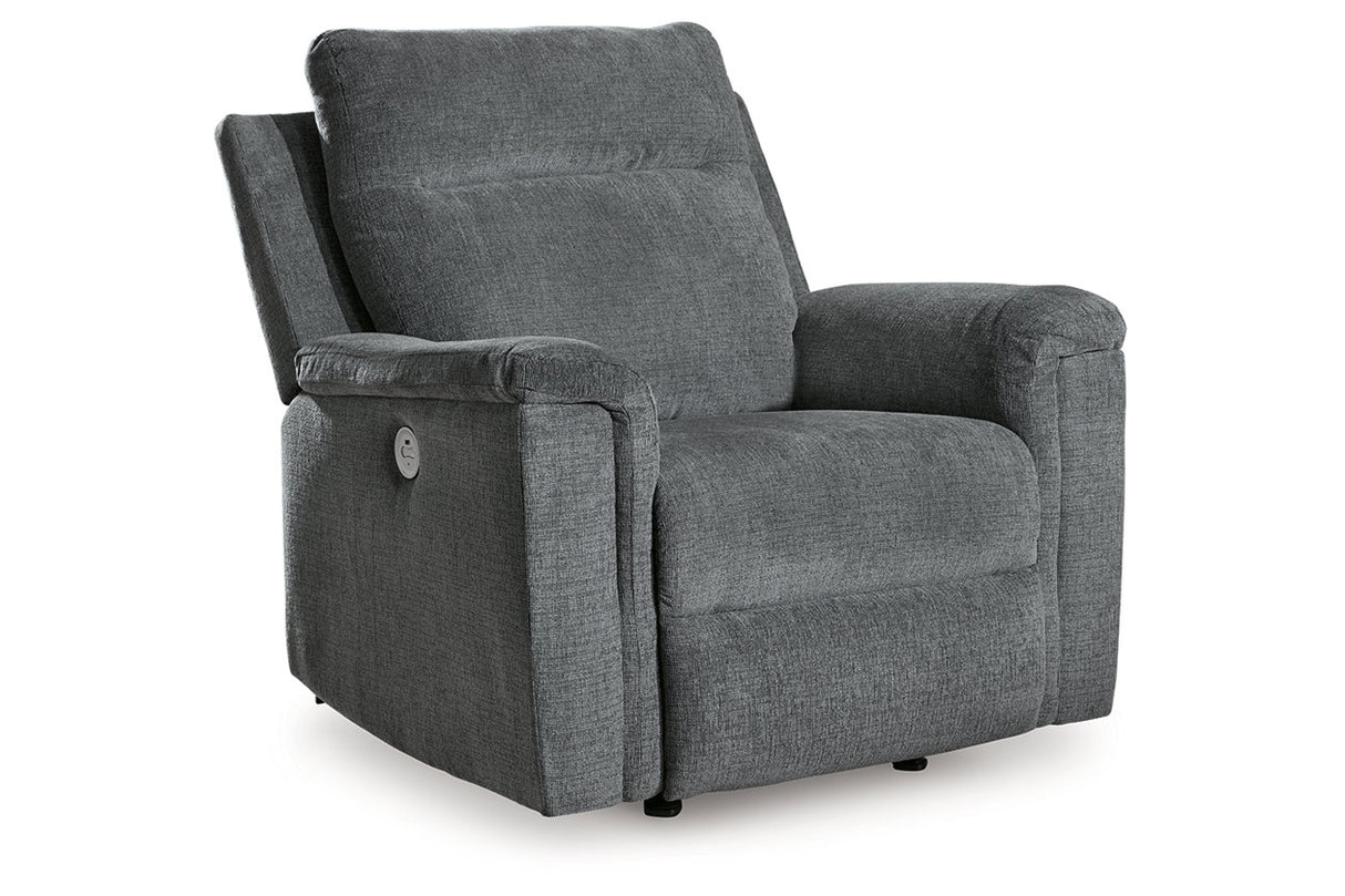 Barnsana Gravel Power Reclining Sofa, Loveseat and Recliner from Ashley - Luna Furniture