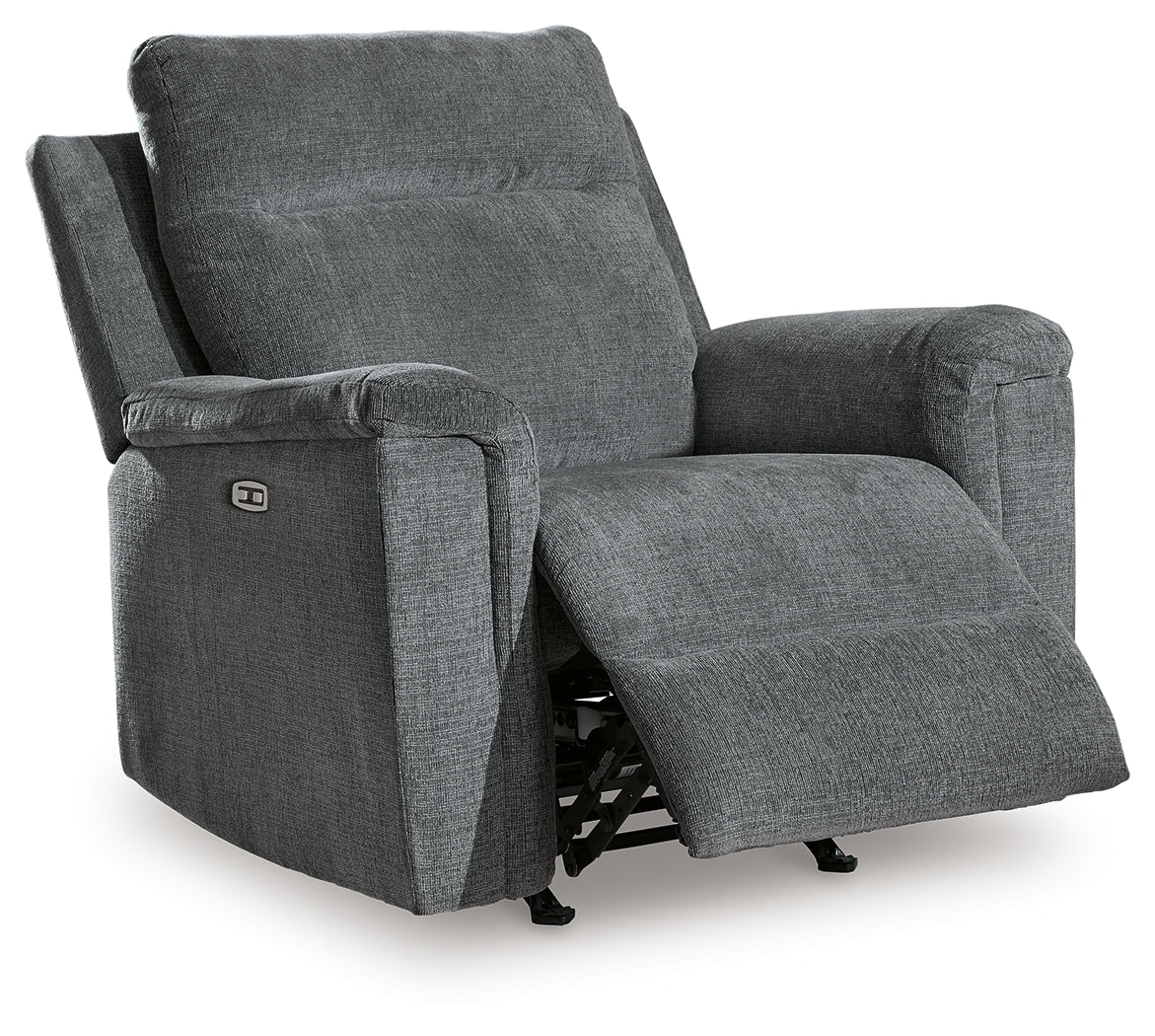 Barnsana Gravel Power Reclining Sofa, Loveseat and Recliner from Ashley - Luna Furniture