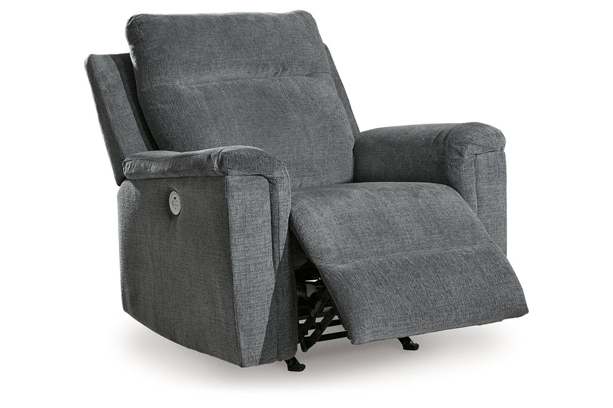 Barnsana Gravel Power Reclining Sofa, Loveseat and Recliner from Ashley - Luna Furniture