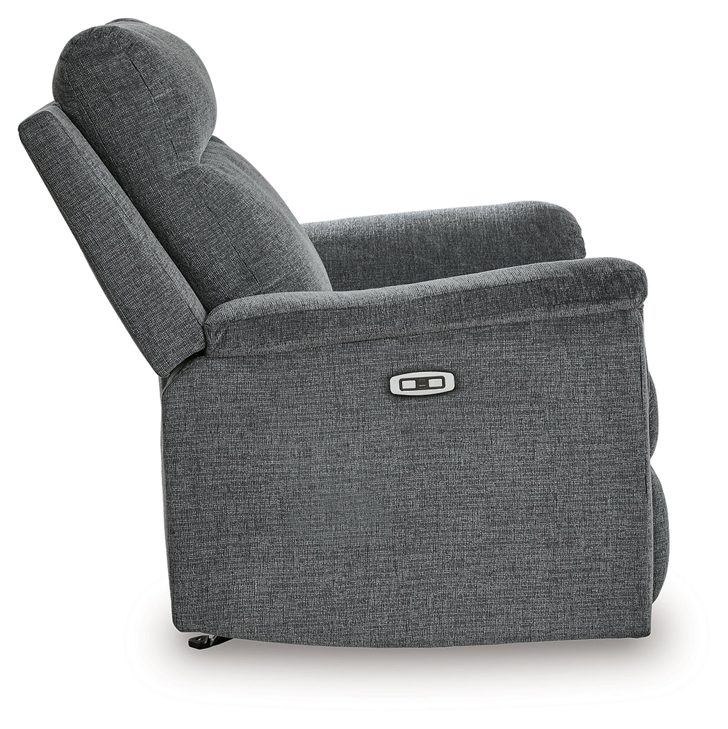 Barnsana Gravel Power Reclining Sofa, Loveseat and Recliner from Ashley - Luna Furniture