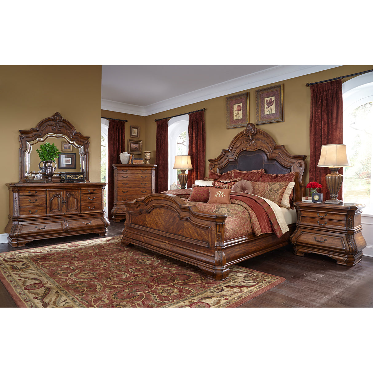Tuscano Melange Melange Queen Mansion Bed (3 Pc) from Michael Amini - Luna Furniture