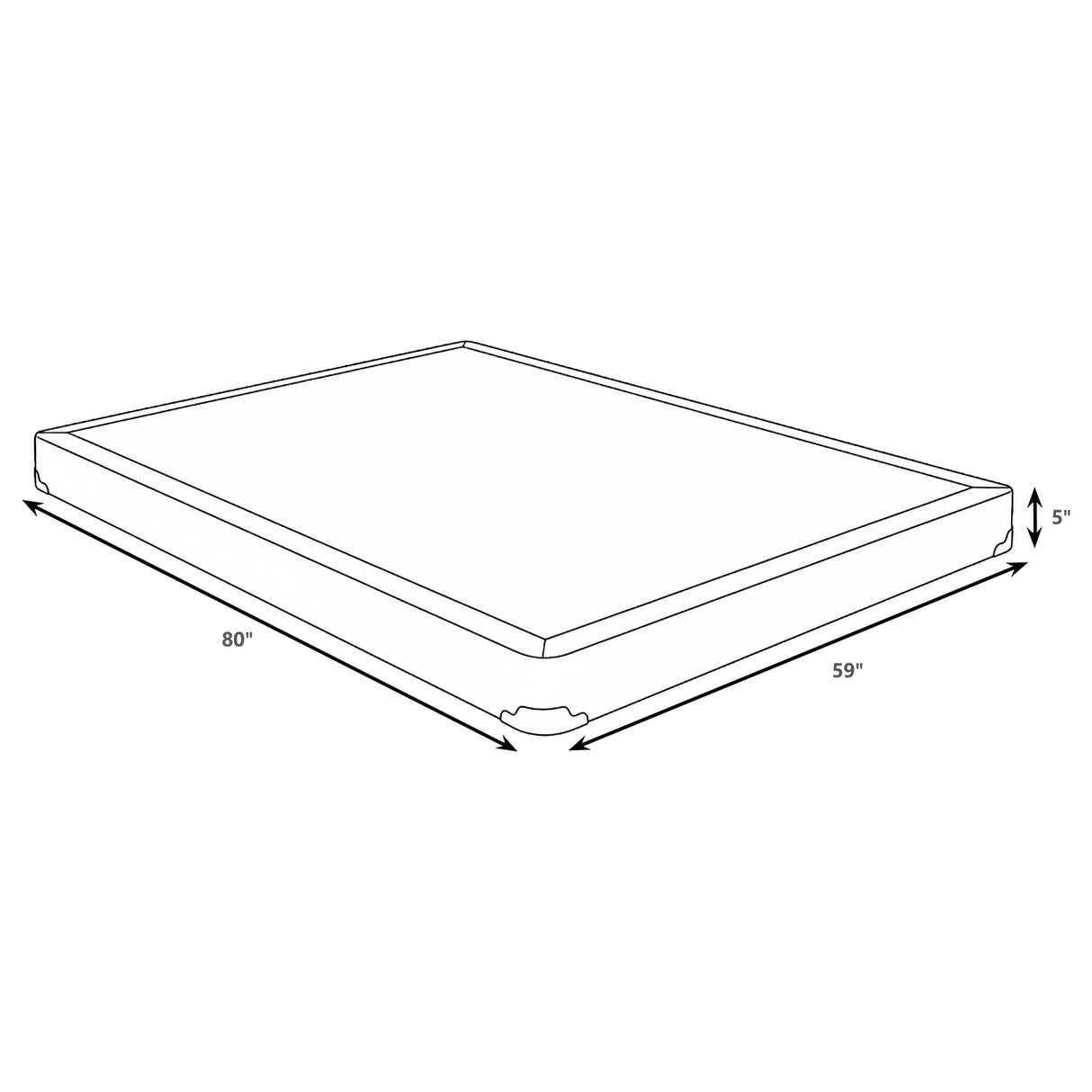 Mercer 5" Queen Low Profile Box Spring Foundation from Coaster - Luna Furniture
