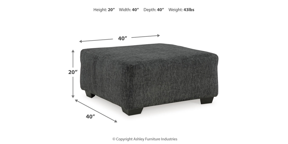 Biddeford Shadow Oversized Swivel Chair and Ottoman from Ashley Furniture - Luna Furniture
